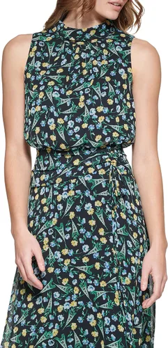 Vista 2 de Karl Lagerfeld Paris Women's Crepe Side Rouched Sheath Dress