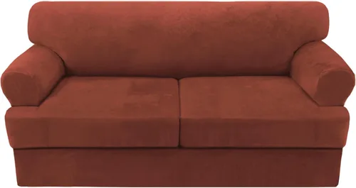 Vista 53 de H.VERSAILTEX Funda para sofá de 2 piezas, fundas para sillón con cojines en forma de T, funda para sofá de terciopelo grueso, protector de muebles