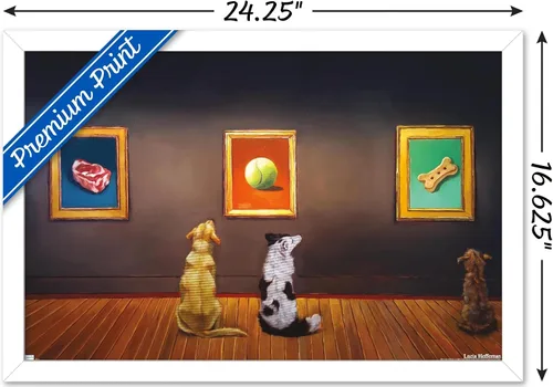 Vista 35 de Trends International Lucia Heffernan Art - Póster de pared de museo del perro, 22.375 x 34 pulgadas, versión enmarcada en negro Versión con marco