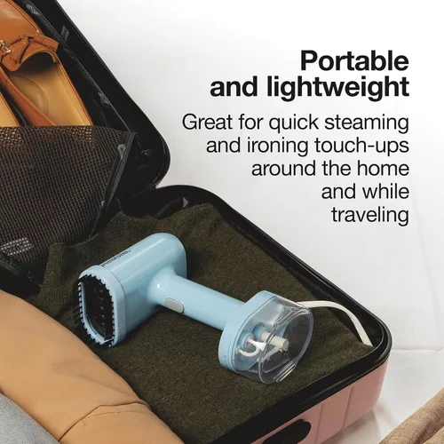 Vista 2 de Proctor Silex Vaporizador Compacto de Viaje para Ropa y Plancha, Listo en 45 Segundos para 7 Minutos de Uso Continuo, Portátil y Ligero, Esenciales