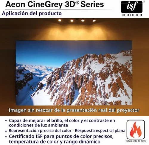 Vista 5 de Elite Screens Aeon CineGrey 3D 110" Pantalla de proyección de marco fijo