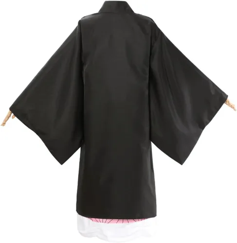 Vista 4 de IOKTSS Demon Tanjiro Nezuko Shinobu - Disfraz de cosplay de anime Slayer kimono, conjunto de disfraz de Halloween con pelucas para hombres y mujeres