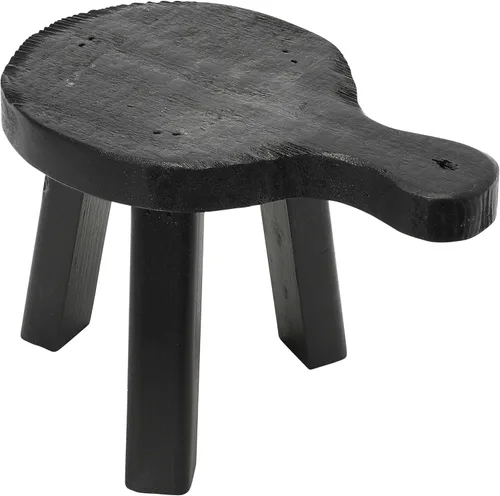 Vista 3 de Creative Co-Op Pedestal decorativo de madera, negro