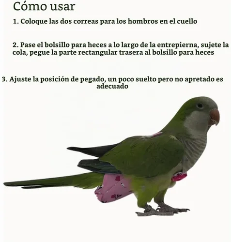 Vista 8 de 6 pañales lavables y reutilizables para pájaros, con forro impermeable y correas ajustables, juego de pañales suaves para periquitos
