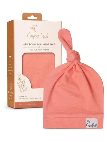 Vista 117 de Gorro de bebé con nudo superior elástico suave "Fern" por Copper Pearl