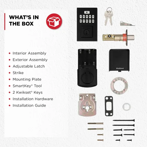 Vista 8 de Kwikset SmartCode 260 - Cerradura de puerta con teclado electrónico sin llave con entrada automática, códigos de usuario personalizados, seguridad