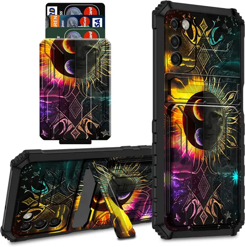 Vista 51 de Funda para teléfono Samsung Galaxy A03S Galaxy A03S Funda tipo cartera con tarjetero y soporte de doble capa de PC duro TPU suave cubierta