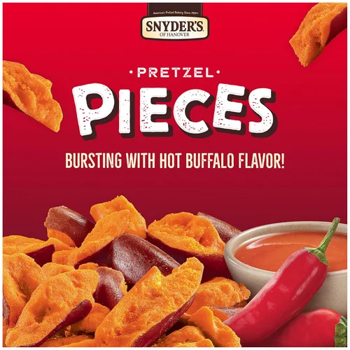 Vista 4 de Snyder's of Hanover Pretzel Pieces, ala de búfalo caliente, 11.25 onzas (paquete de 12)
