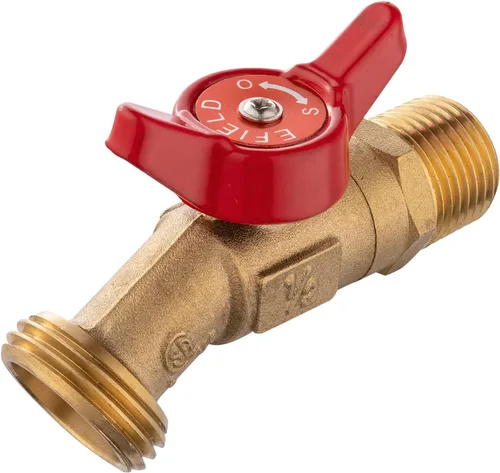 Vista 4 de 1 pieza EFIELD Sillcock manguera Bibb válvula, 1/2 "macho NPT × 3/4" macho