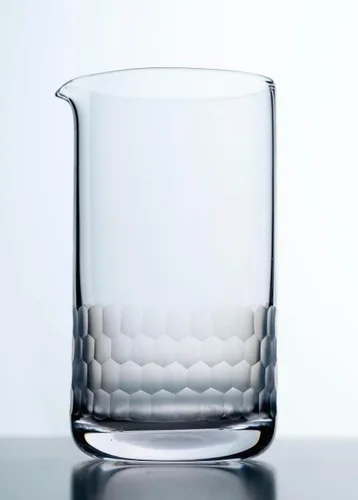 Vista 6 de The Hive - Vaso mezclador de cóctel - Jarra mezcladora de barra martillada de panal - Sin costuras y hecha a mano de cristal de cristal, 18.6 fl oz