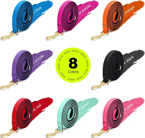 Vista 2 de Correa para perro de nailon colorido de 5 pies con acolchado suave de longitud completa, ligera y duradera para perros pequeños, negro, S