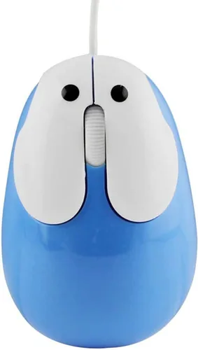 Vista 8 de CHUYI Ratón con cable con forma de delfín súper lindo de dibujos animados, mini ratones pequeños portátiles para computadora de escritorio