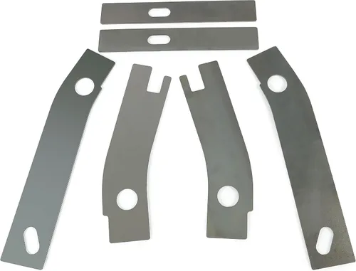 Vista 6 de ECOTRIC 6 placas de soldadura de grillete oxidadas para reparación de marco, compatibles con Jeep Wrangler YJ trasero 1986-1995
