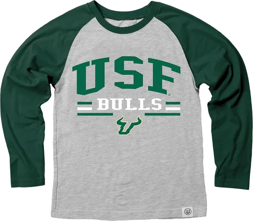 Vista 36 de Wes and Willy NCAA playera raglán de manga larga para niños