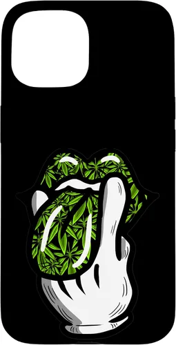 Vista 6 de Lick Smoke Weed Leaf Pattern Marihuana 420 Cannabis Pot Gift Case para iPhone 17