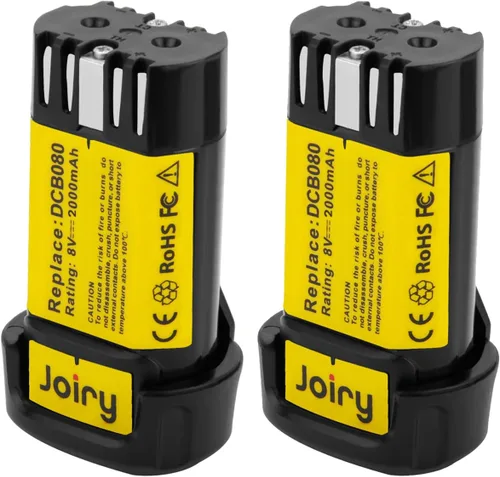 Vista 11 de Joiry Batería de repuesto de iones de litio de 8 V 2000 mAh con mayor seguridad y mayor tiempo de funcionamiento, compatible con herramientas 1 x