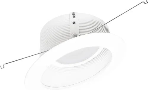 Vista 4 de Nora NLRS-611L1TWW Reflector LED de retrofit inclinado de 6 pulgadas, CCT seleccionable (reflector blanco, anillo blanco)