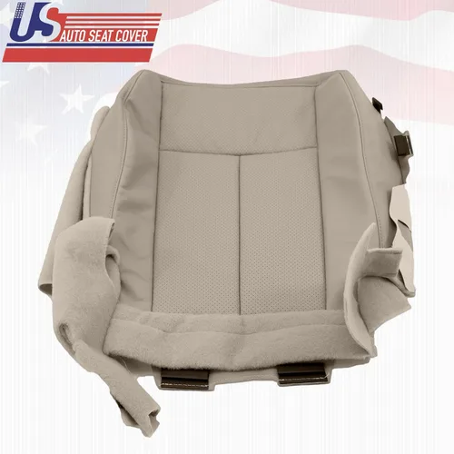 Vista 2 de 2009 2010 para Ford Expedition XLT Driver Bottom Cubierta de asiento de cuero perforada gris
