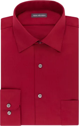 Vista 3 de Van Heusen Camisas de vestir para hombre, ajustadas, de satén, elástico, con cuello extendido