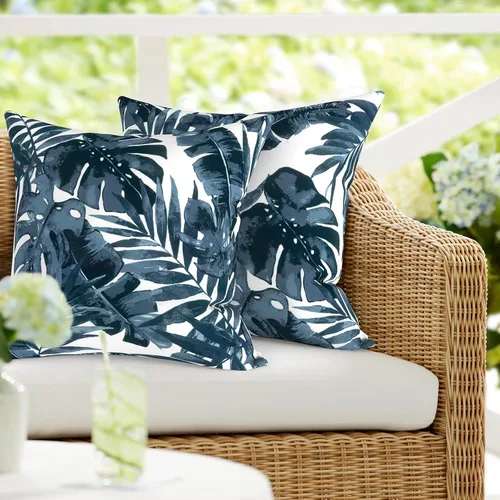 Vista 65 de DYTXIII Paquete de 2 almohadas lumbares impermeables para exteriores con rellenos, 12 x 20 pulgadas, almohada decorativa rectangular para patio