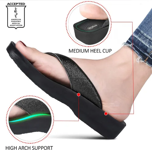 Vista 3 de AEROTHOTIC Women's Comfortable Arch Support Summer Orthotic Flip Flops Sandals
