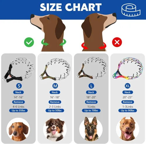 Vista 6 de Supet Collar de entrenamiento para perros sin tirones, collar de entrenamiento ajustable con hebilla para perros pequeños, medianos y grandes