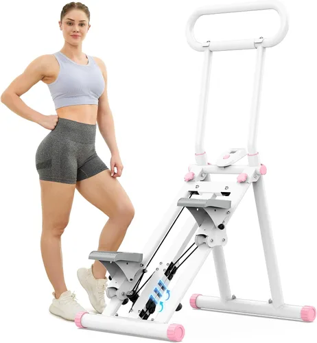 Vista 10 de HXD-ERGO Stair Stepper for Home, New Version 6 Adjustable Resistance Vertical Climber Cardio Exercise Machine, Folding Stair Climber for Full Body