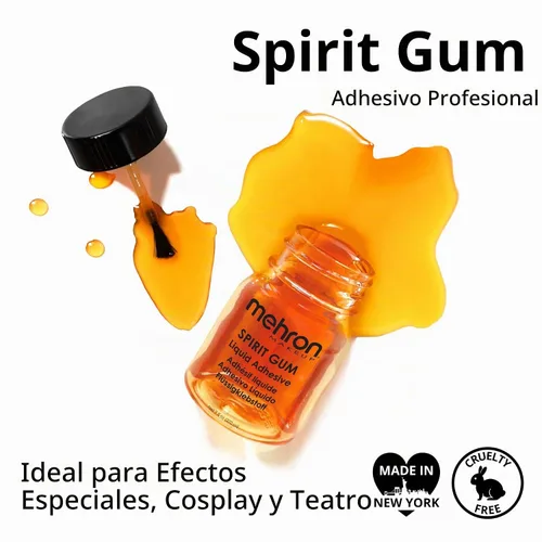 Vista 2 de Mehron Makeup Spirit Gum - Mate, adhesivo especial FX de 1 oz