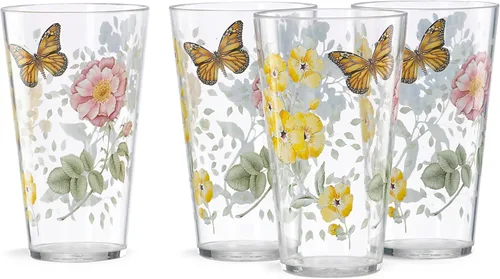 Vista 7 de LENOX Butterfly Meadow: Bandeja de melamina para servir con mango, 1.82 libras, multicolor.