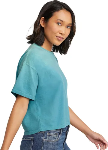 Vista 3 de Hanes Camiseta corta original para mujer, 100% algodón, ropa lavada