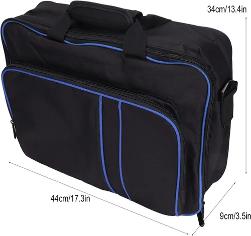 Vista 3 de ASHATA Bolsa de transporte portátil para PS5, funda protectora de gran capacidad con correa de hombro ajustable y almohadilla acampanada