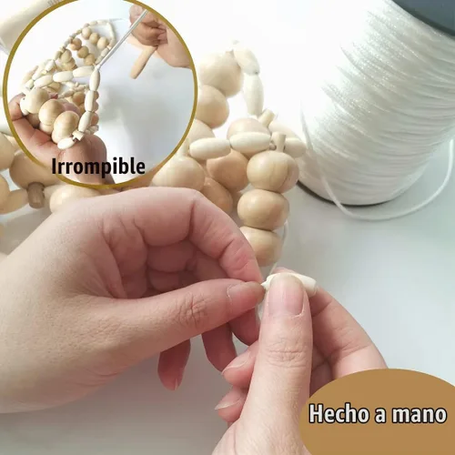 Vista 6 de Herramientas de masaje de terapia de madera para esculpir el cuerpo, cuerda de rodillo de masaje de espalda, kit de maderoterapia de masaje manual
