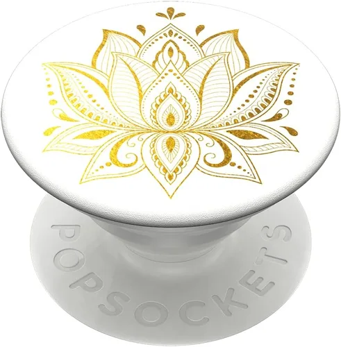 Vista 12 de Agarre para teléfono PopSockets con soporte expansible, agarre adhesivo - Golden Prana Black Sujeción segura y cómoda, anticaída, soporte, luna