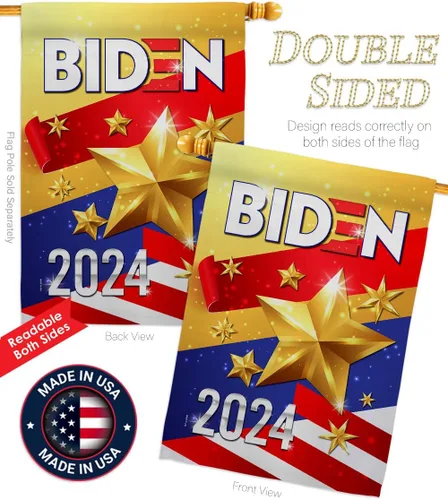 Vista 3 de Biden Harris Flag 2020 House Pack Patriotic Vote President Democrat Republican Tea Party United State American Election Banner Small Garden Yard