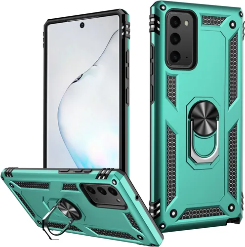 Vista 33 de LUMARKE Funda protectora para Galaxy Note 10, pasa 16 pies, prueba de caídas de grado militar, resistente con soporte de anillo magnético, Negro