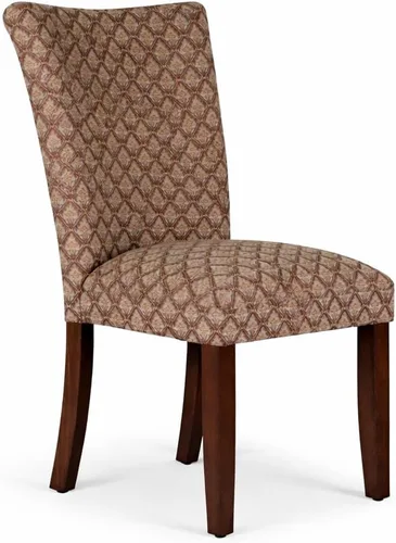 Vista 24 de Homepop Decoración del hogar Silla de comedor lateral tapizada Hemet Gayle Muebles decorativos para el hogar, bouclé marrón (paquete individual)