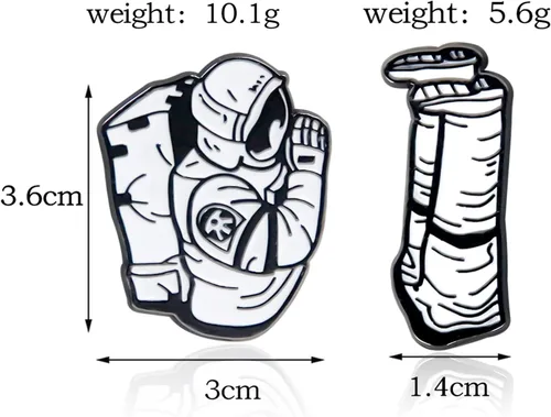 Vista 3 de Anime Chainsaw Pochita Brooch Pins - Makima Pochita Cosplay Enamel Pins - Metal Badge Jewelry Accessory for Backpack Clothes Caps