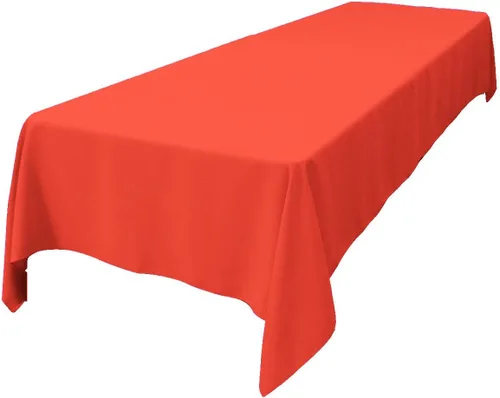 Vista 138 de LA Linen Mantel rectangular lavable de popelín de poliéster, resistente a las manchas y a las arrugas, cubierta de mesa 60x84, mantel de tela
