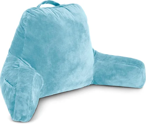 Vista 27 de Almohada Husband Mediana Negra, Respaldo para Niños, Adolescentes, Adultos Pequeños – Almohada de Lectura con Brazos, Altura Ajustable, Espuma