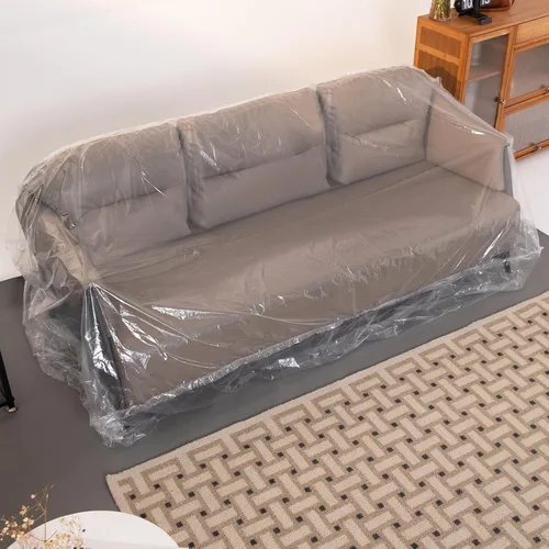 Vista 7 de Funda de plástico para sofá de 3 plazas para mudanza y almacenamiento Se adapta a sofás de 3 plazas de hasta 96 × 42 × 65 pulgadas, ideal