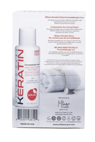 Vista 2 de Tratamiento alisador de cabello con queratina - Sistema profesional de salón con champú aclarador, Dolce 4 onzas líquidas