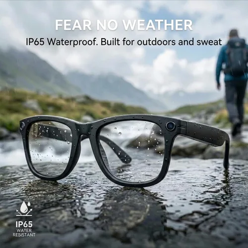 Vista 8 de Lentes inteligentes 4K con cámara, lentes Bluetooth de traducción