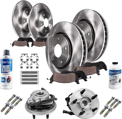 Vista 56 de Detroit Axle - 4 rotores de freno para Ford 1994-2004 Mustang, rotores de freno de disco delanteros y traseros 1995 1996 1997 1998 1999 2000 2001
