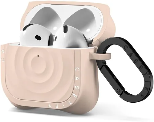 Vista 2 de CASETiFY Funda Ripple para Airpods (4ª generación) con anillo - Avena