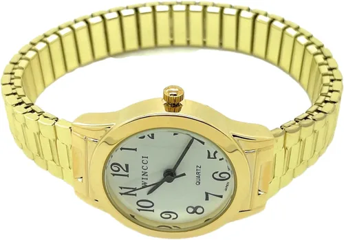 Vista 3 de Reloj clásico de moda con banda elástica redonda para mujer