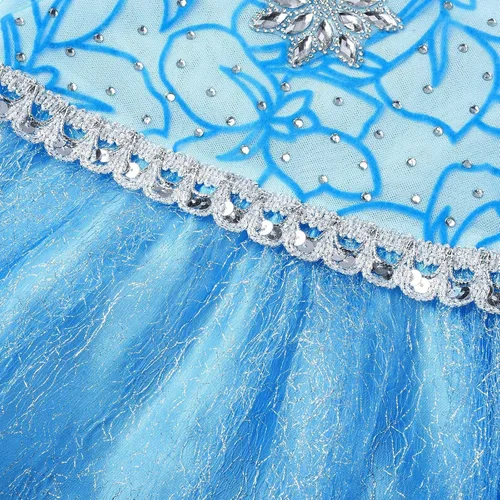 Vista 5 de Ohlover Vestido de princesa para niñas disfraz de reina para cosplay con accesorios