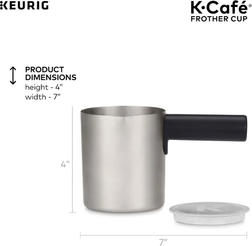 Vista 11 de Keurig Funciona con leche no láctea, espuma caliente y fría, solo cafeteras compatibles K-Café, 34 onzas, espumador de carbón