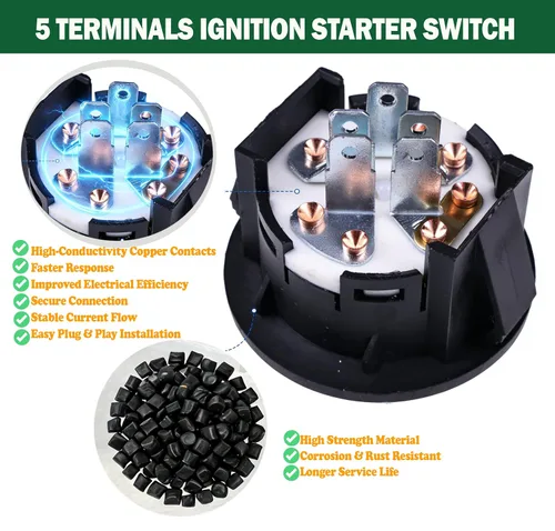 Vista 4 de JEENDA Interruptor de arranque de encendido de 5 terminales 117-2221 137-4100 compatible con Toro Z Master TimeCutter ZS SS Series Titan Exmark