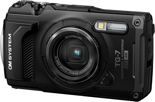 Vista 3 de OM SYSTEM Olympus Tough TG-7 - Cámara subacuática negra, impermeable, a prueba de congelación, brillo de alta resolución, video 4K 44x Macro