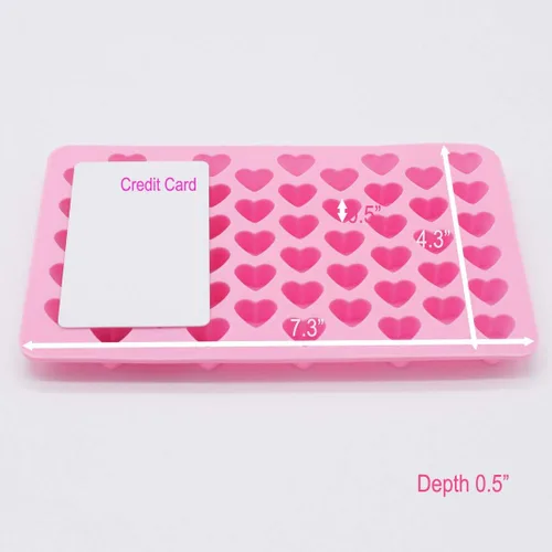 Vista 7 de X-Haibei Mini molde de silicona de corazón pequeño para decoración de pastel de caramelo de chocolate incrustable con jabón, diámetro 0.5 pulgadas